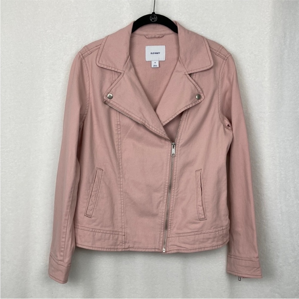 Old Navy Women's Light Pink Dusty Rose Moto Jacket A